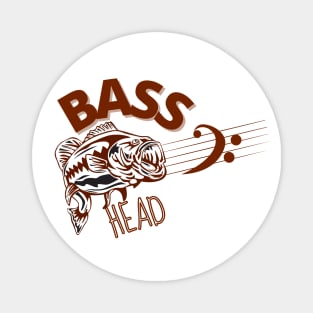 BASS HEAD BASS PLAYER  BASS NOTE DESIGN Magnet